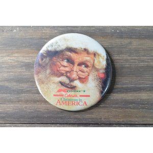 Vintage Kmart Santa Pin Celebrates Christmas America Promo